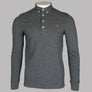 Farah Ricky LS Polo Shirt Farah Grey Marl