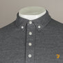 Farah Ricky LS Polo Shirt Grey Marl
