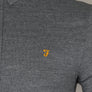 Farah Ricky LS Polo Shirt Grey Marl