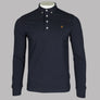Farah Ricky LS Polo Shirt True Navy Blue