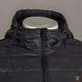 Farah Strickland Wadded Coat Black