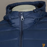 Farah Strickland Wadded Coat Navy