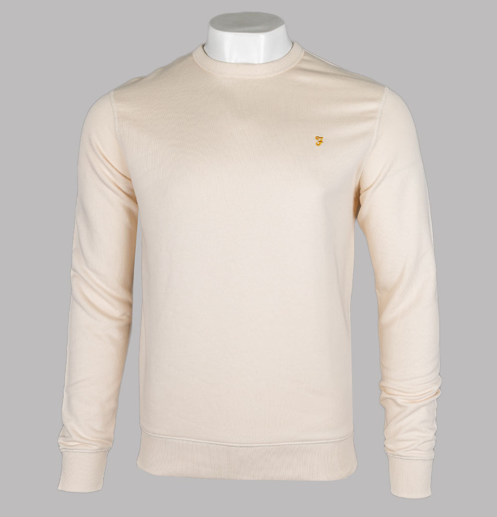 Farah Tim Sweatshirt Cream – Bronx Clothing - Main Image