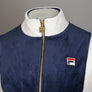 Fila Vintage Floyd Velour Track Jacket Navy