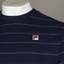 Fila Vintage Leon Stripe T-Shirt Navy