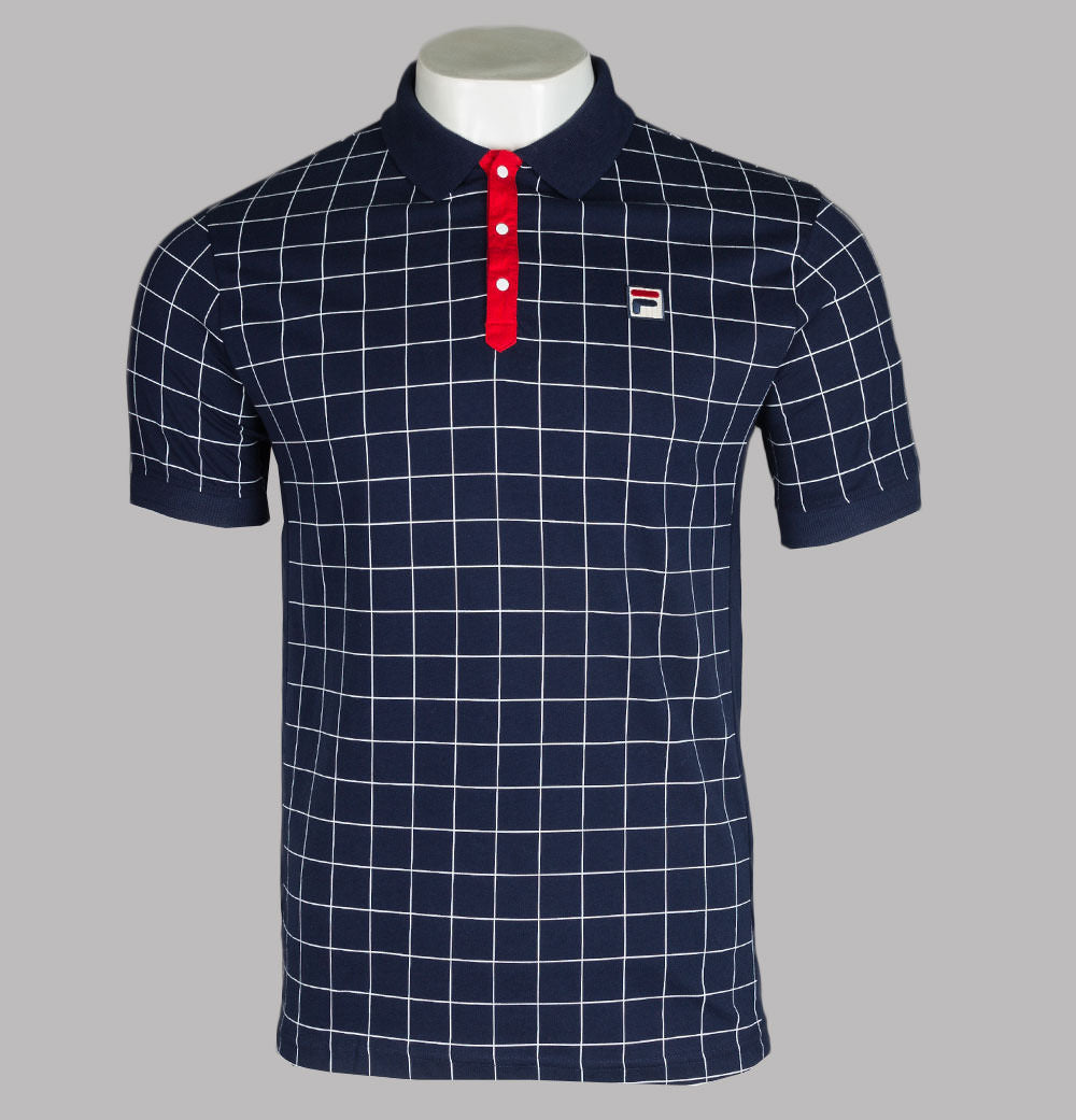 Fila Vintage Nile Polo Shirt Navy Bronx Clothing