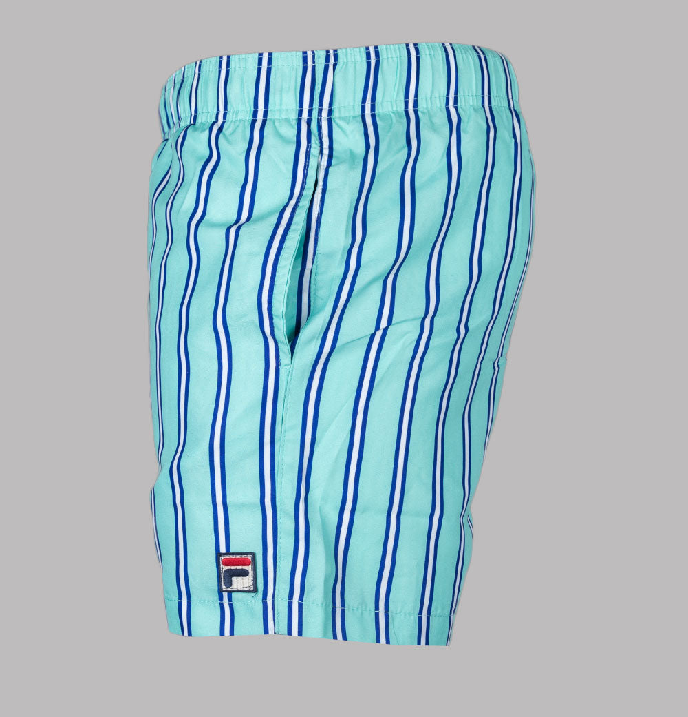 Fila Vintage Parsa Stripe Swim Shorts Aruba Blue – Bronx Clothing