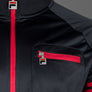 Fila Vintage Vann 5 Stripe Track Jacket Black