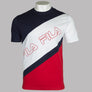 Fila Vintage Fabrizio Stripe Cut And Sew T-Shirt White