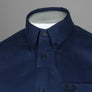 Fred Perry Brushed Oxford Shirt Carbon Blue