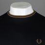Fred Perry Classic Crew Neck Jumper Black/Shaded Stone