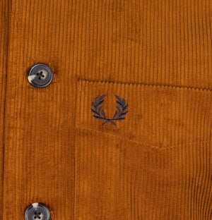 Fred Perry Corduroy Overshirt Nut Flake