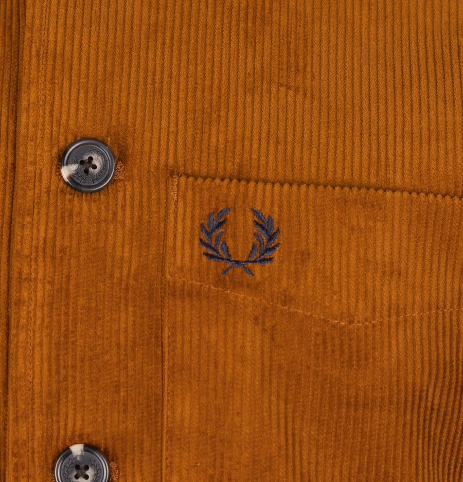 Fred Perry Corduroy Overshirt Nut Flake