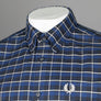 Fred Perry LS Oxford Check Shirt French Navy