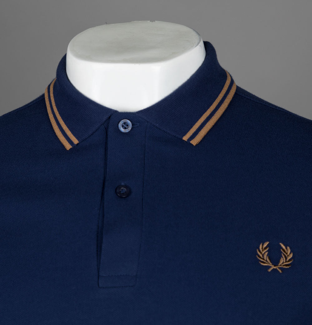 Fred Perry LS Twin Tipped Polo Shirt French Navy – Bronx Clothing