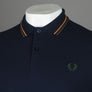 Fred Perry LS Twin Tipped Polo Shirt Navy/Night Green