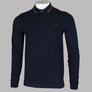 Fred Perry LS Twin Tipped Polo Shirt Navy/Night Green