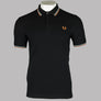 Fred Perry M3600 Polo Shirt Black/Blue/Clay