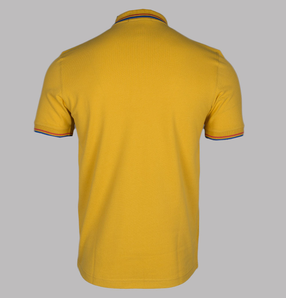 Fred Perry M3600 Polo Shirt Dijon Yellow/Summer Red – Bronx Clothing