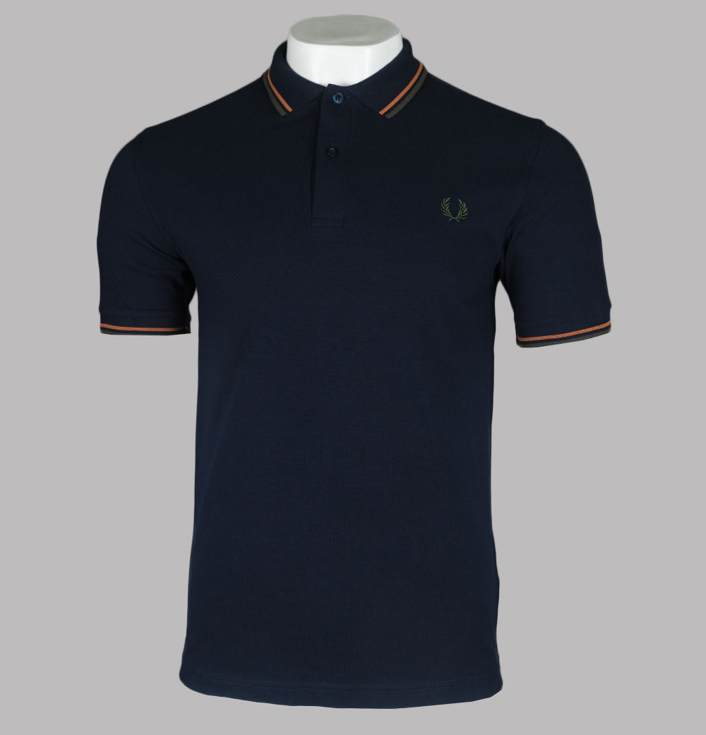 Fred perry black and orange polo shirt best sale