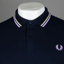 Fred Perry M3600 Polo Shirt Navy/Wax Yellow