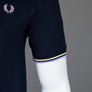Fred Perry M3600 Polo Shirt Navy/Wax Yellow