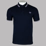 Fred Perry M3600 Polo Shirt Navy/Wax Yellow