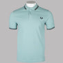 Fred Perry M3600 Polo Shirt Silver Blue/Black