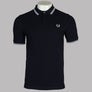 Fred Perry M3600 Polo Shirt Navy Blue/White