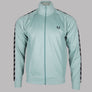 Fred Perry Taped Track Jacket Silver Blue