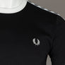 Fred Perry Taped Ringer T-Shirt Black