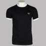 Fred Perry Taped Ringer T-Shirt Black