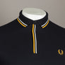 Fred Perry Tipped Placket Polo Shirt Black
