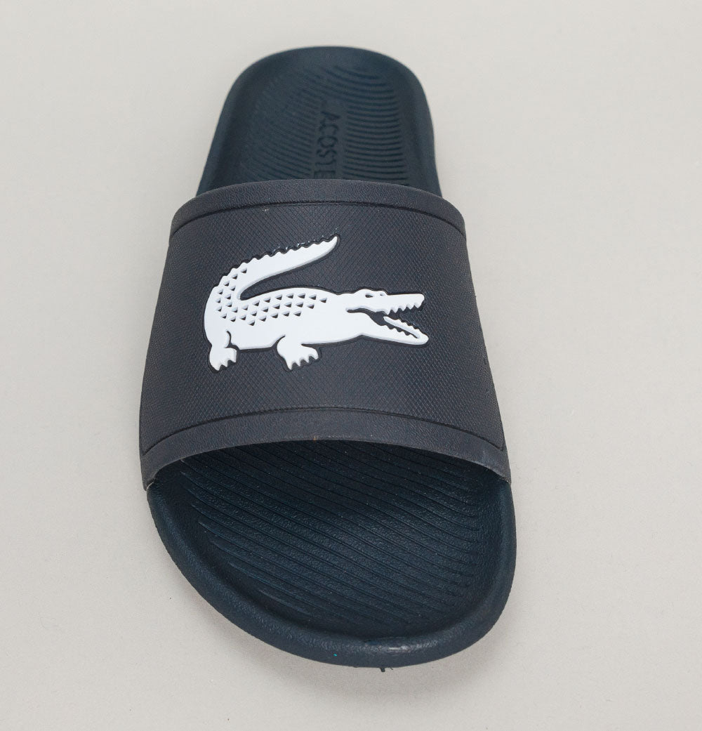Lacoste Croco Slides Navy – Bronx Clothing