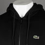 Lacoste Kangaroo Pocket Zip Up Sweatshirt Black
