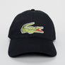 Lacoste Large Croc Organic Cotton Twill Cap Black