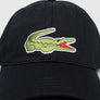 Lacoste Large Croc Organic Cotton Twill Cap Black