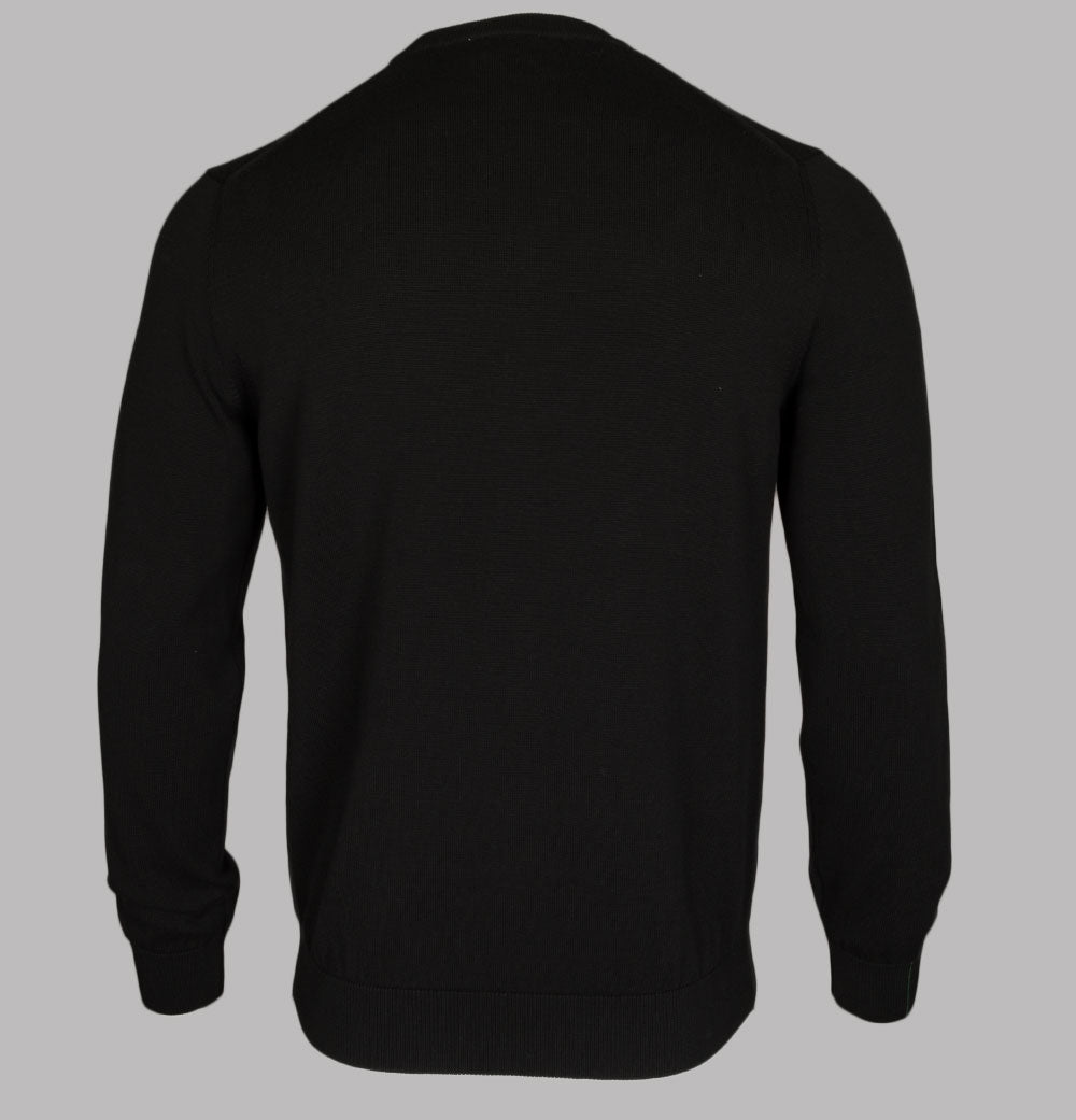 Black shop sweater back