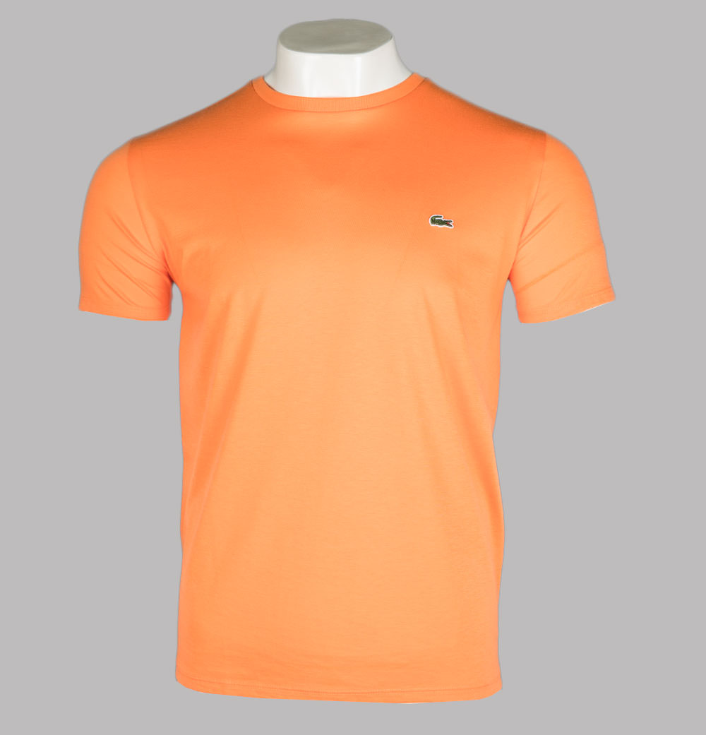 Lacoste Pima Cotton Jersey T-Shirt Orange Clothing