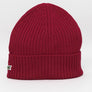 Lacoste Ribbed Wool Beanie Bordeaux