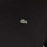 Lacoste Crew Neck Caviar Pique Accent Cotton Sweater Black