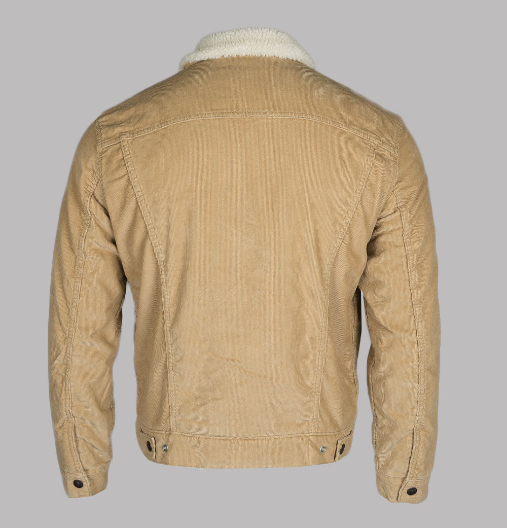 Levi's cord borg trucker jacket in beige shop