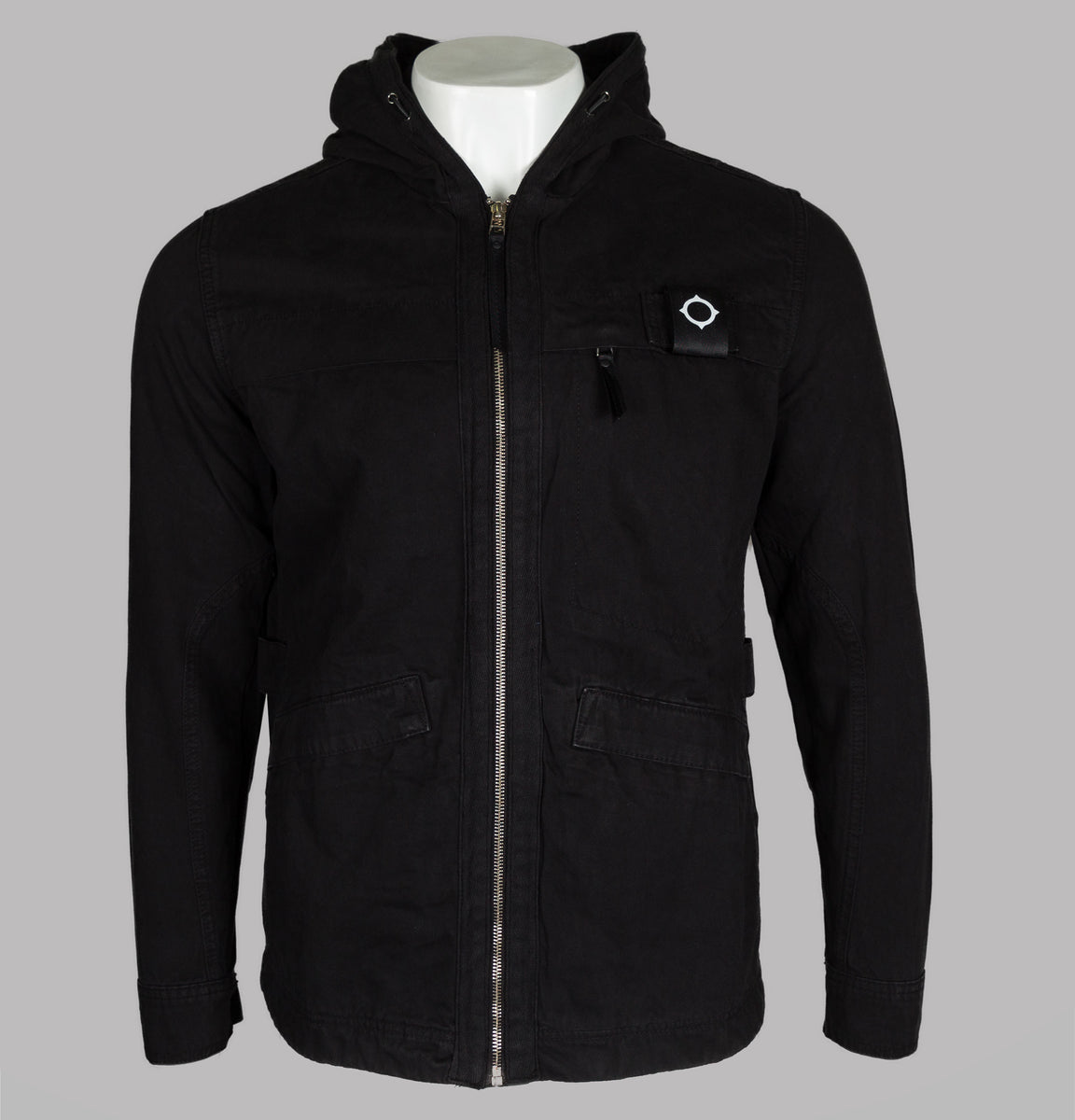 Ma.Strum Hooded GD Jacket Jet Black Bronx Clothing