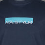 Ma.Strum Block Print T-Shirt Ink Navy/Sea Blue