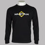 Ma.Strum LS Logo Print T-Shirt Jet Black