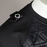 Ma.Strum Polygon Quilt Fleece Sweatshirt Jet Black