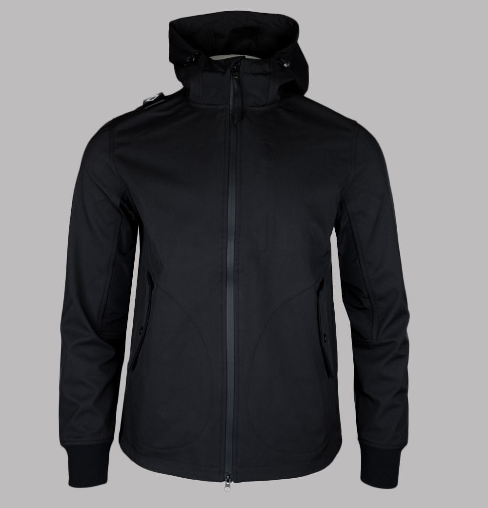Softshell Full Zip Hooded Jacket Jet Black – Bronx Clothing
