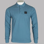 Marshall Artist Siren L/S Polo Shirt Quarry Blue