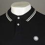 Pretty Green Barton LS Polo Shirt Black