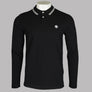 Pretty Green Barton LS Polo Shirt Black